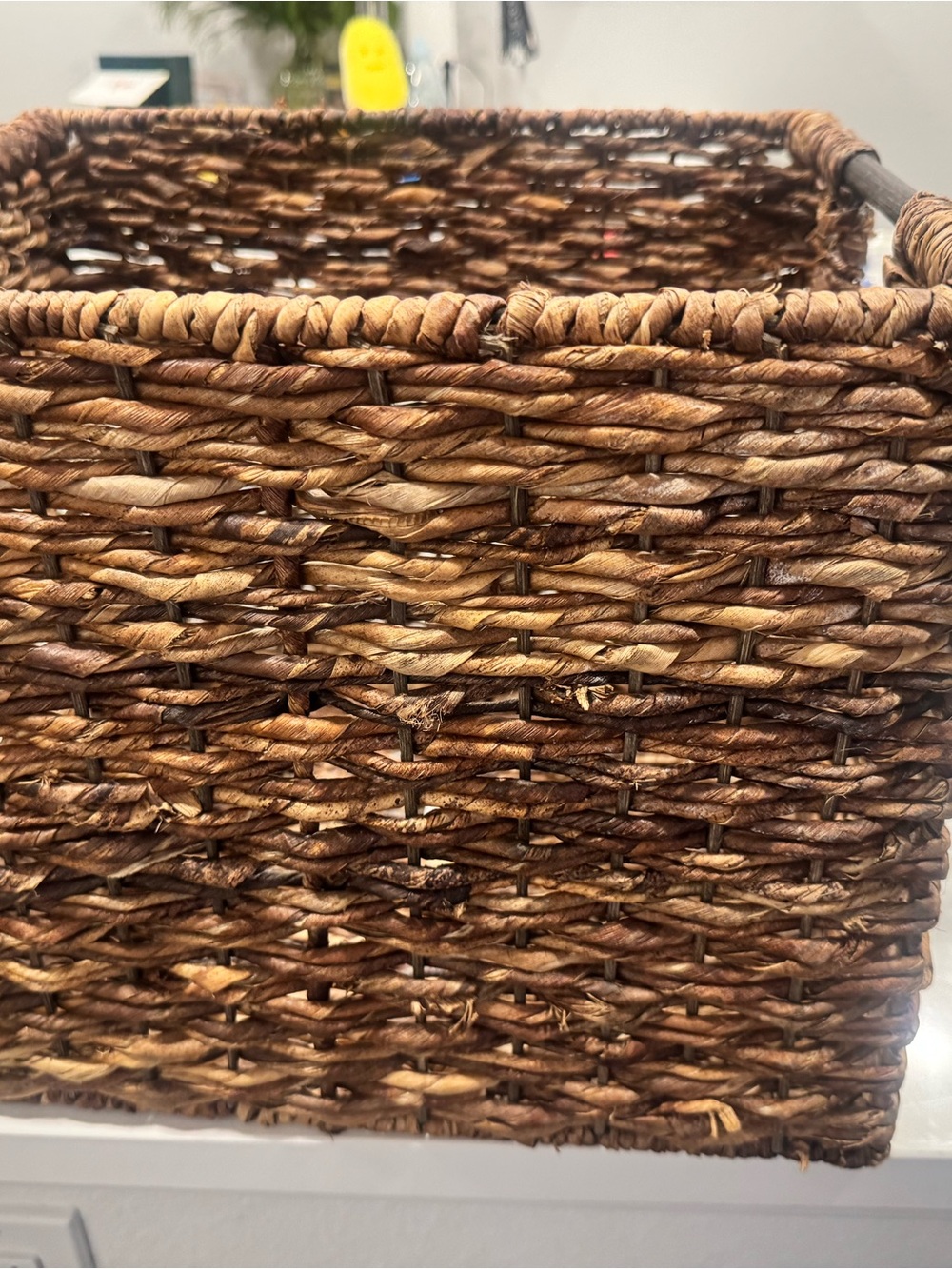 Woven Storage Basket in Brown